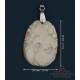 Japanese Mother of Pearl Amulet with Hawk and Shippo Symbol, Ca. 1970