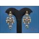 Pendientes Vintage de oro 18K con diamantes naturales y perlas, c. 1950