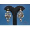 Vintage Earrings in 18K Gold with Natural Diamonds and Pearls ca. 1950