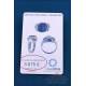 Vintage white 18 K gold ring with 7,94 ct. sapphire and 8 natural diamonds