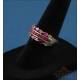 Vintage 9K gold ring, natural rubies and genuine diamonds