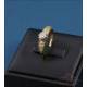 Vintage solitaire, 18K gold ring with natural 3.5 mm diamond