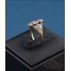 Elegante Anillo antiguo en oro 18K con 7 diamantes naturales.