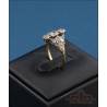 Beautiful Antique 18 K Gold Ring with 7 Natural Diamonds