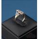 Beautiful Antique 18 K Gold Ring with 7 Natural Diamonds