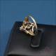 Elegante Anillo antiguo en oro 18K con 7 diamantes naturales.