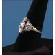 Elegante Anillo antiguo en oro 18K con 7 diamantes naturales.