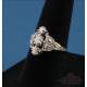 Elegante Anillo antiguo en oro 18K con 7 diamantes naturales.