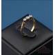 Anillo trilogía vintage de oro 18K con tres diamantes naturales centrales
