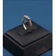 Anillo trilogía vintage de oro 18K con tres diamantes naturales centrales