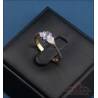 Vintage 9K gold ring with tanzanite and 6 natural diamonds