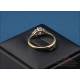 Vintage 9K gold ring with tanzanite and 6 natural diamonds
