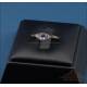Vintage 9K gold ring with tanzanite and 6 natural diamonds