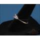 Vintage 9K gold ring with tanzanite and 6 natural diamonds
