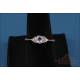Vintage 9K gold ring with tanzanite and 6 natural diamonds