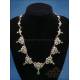 Collar Vintage de oro 18K con 9 esmeraldas y 250 diamantes, circa 1950
