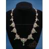 Vintage Necklace in 18K Gold with 9 Emeralds and 250 Diamonds, c. 1950