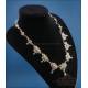 Collar Vintage de oro 18K con 9 esmeraldas y 250 diamantes, circa 1950