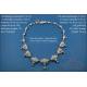 Vintage Necklace in 18K Gold with 9 Emeralds and 250 Diamonds, c. 1950