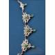 Vintage Necklace in 18K Gold with 9 Emeralds and 250 Diamonds, c. 1950