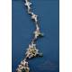 Vintage Necklace in 18K Gold with 9 Emeralds and 250 Diamonds, c. 1950