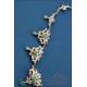 Vintage Necklace in 18K Gold with 9 Emeralds and 250 Diamonds, c. 1950