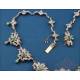 Vintage Necklace in 18K Gold with 9 Emeralds and 250 Diamonds, c. 1950