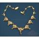 Collar Vintage de oro 18K con 9 esmeraldas y 250 diamantes, circa 1950