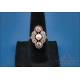 Vintage Set of 18K Gold Ring and Earrings with 36 Diamonds and 3 Natural Pearls