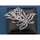 Spectacular vintage brooch, 18K white gold with 119 genuine diamonds c. 1970