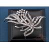 Espectacular broche vintage, oro blanco de 18 K y con 119 diamantes naturales