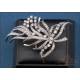 Spectacular vintage brooch, 18K white gold with 119 genuine diamonds c. 1970