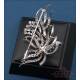 Spectacular vintage brooch, 18K white gold with 119 genuine diamonds c. 1970
