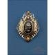 Antique 18K Gold Brooch with Diamond Flower and Pearl ca. 1870