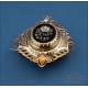 Antique 18K Gold Brooch with Diamond Flower and Pearl ca. 1870