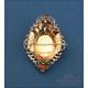 Antiguo broche de oro 18K con flor de diamantes y perla c 1870