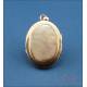 Antique 18K Gold Locket Pendant with Pearl Cross. C. 1900