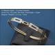 Vintage 18K Gold Bangle with 24 Natural Diamonds c. 1980