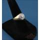 Vintage 18K gold ring with 10 natural diamonds and a 4 mm central stone