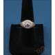Vintage 18K gold ring with 10 natural diamonds and a 4 mm central stone
