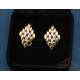 Conjunto de sortija y pendientes vintage en oro de 18K y diamantes naturales