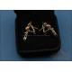 Vintage 18K Gold Jewelry Set, Cabochon Rubies and Diamonds, 1990s