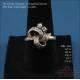 Vintage 18K gold ring with zirconia, from the 1960s70s