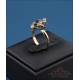 Vintage 18K gold ring with zirconia, from the 1960s70s