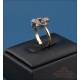 Vintage 18K gold ring with zirconia, from the 1960s70s