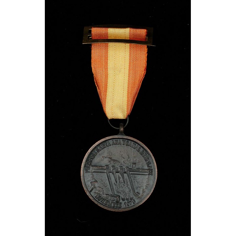 Medal for the Inauguration of the Santa Ana Dam and the Canal de Enlace, November 1970.