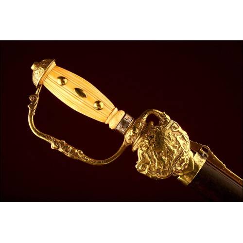 French Hunting Sword, ca. 1750.