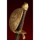Espectacular Espada de Caballería Pesada Danesa. Ca. 1750.