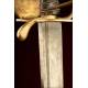 Espectacular Espada de Caballería Pesada Danesa. Ca. 1750.