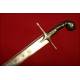 Spectacular Ottoman Kilij in Solid Silver with Gold Inlay. XIX Century